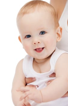 bright closeup picture of adorable baby boy.