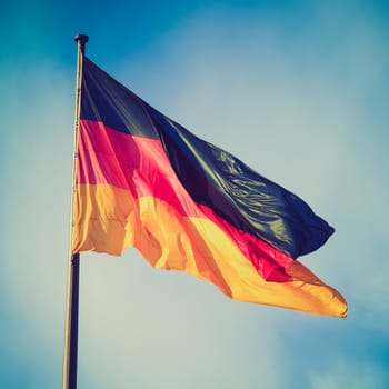 Vintage retro looking The national German flag of Germany (DE)