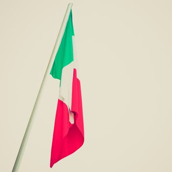 Vintage retro looking The national Italian flag of Italy (IT)