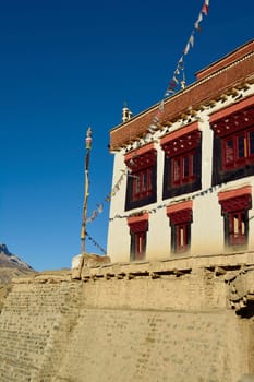 Buddhist heritage, Lamayuru monastery temple at Hymalaya highland. India, Ladakh, Lamayuru Gompa