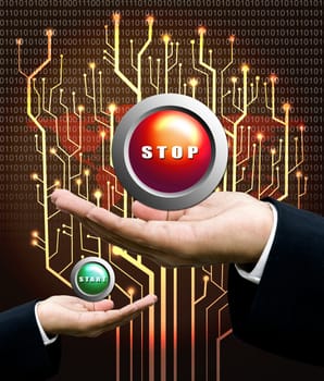 Stop button concept, Analyzer offer the stop button 