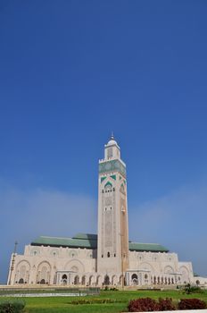 The Hassan II Mosque, located in Casablanca is the largest mosque in Morocco and the third largest mosque in the world