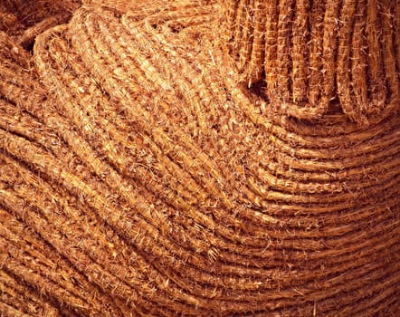 texture or background ocher brown braided straw