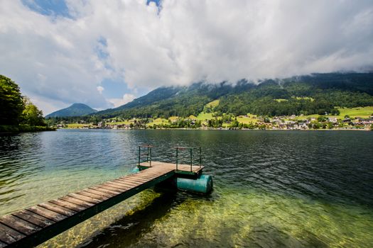 Very old bridge on the lake Austria
