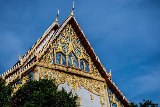 Thai church at Wat Bangpleeyai Samutprakarn in Thailand