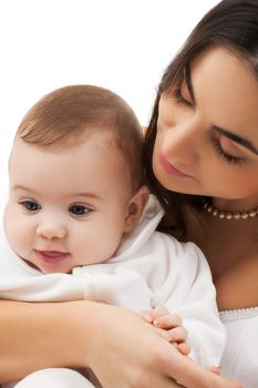 picture of happy mother with adorable baby