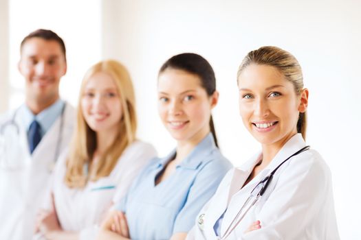 healthcare and medical - young team or group of doctors