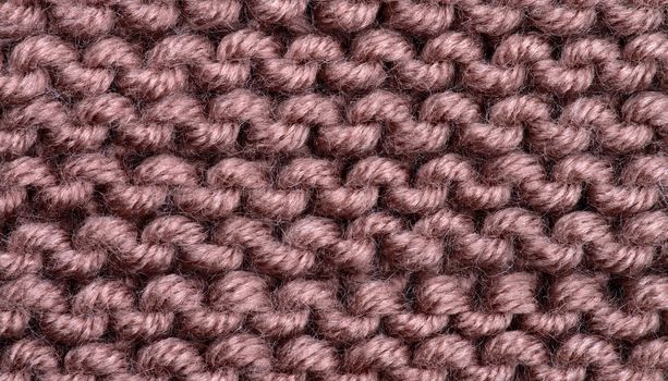 Background of Brown Natural Weave Wool closeup