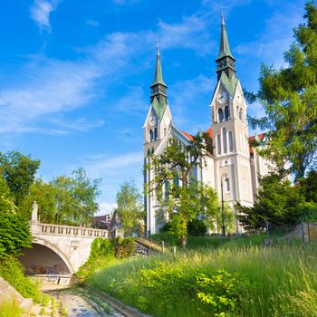 Trnovo Church also Church of St. John the Baptist, Ljubljana capital of Slovenia, Europe.