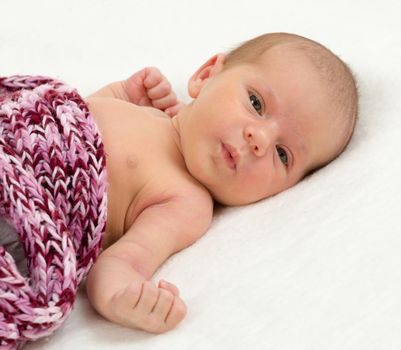looking newborn baby - the first week of the new life