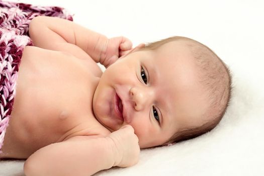 looking newborn baby - the first week of the new life