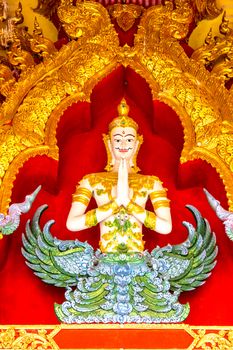 angel sculpture at Chiangrai temple,Thailand