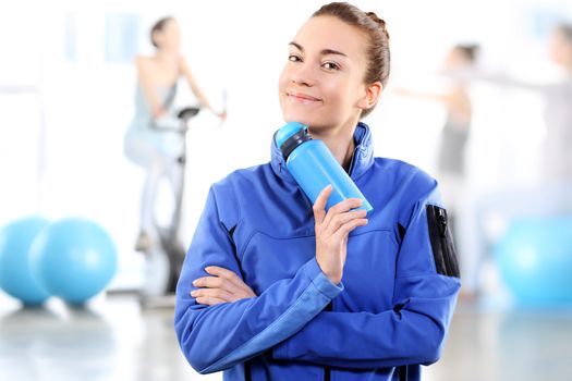 Athletic woman in the gym