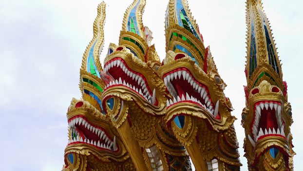 In Thailand Nagas figure in some stories of the Thai folklore and are represented as well in Buddhist temples as architectural elements. Phaya Naga is a well-known Naga said to live in the Mekong river.