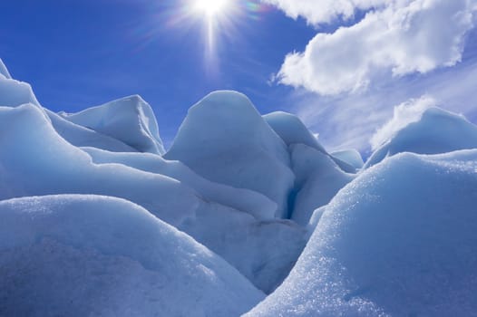 Patagonia, Perito Moreno. Walking on the deepest blue glacier