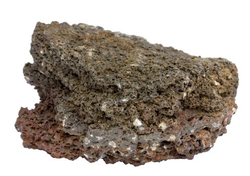 Isolated piece of icelandic lava of the a'a type