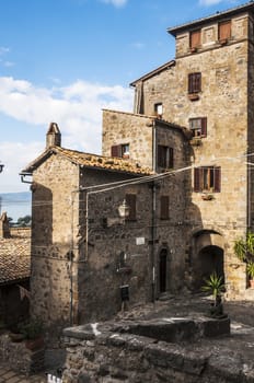 historic buildings in Bolsena, Italy