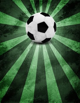Soccer ball. The sports background. Grunge style