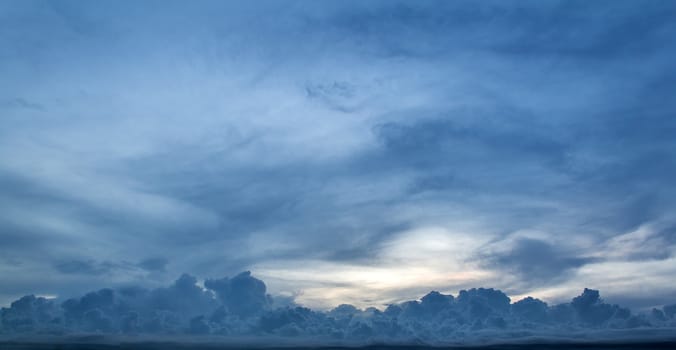 blue cloud at evening , background