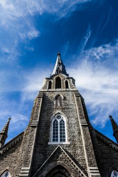 XXXL Church Steeple Panorama and Sky from above