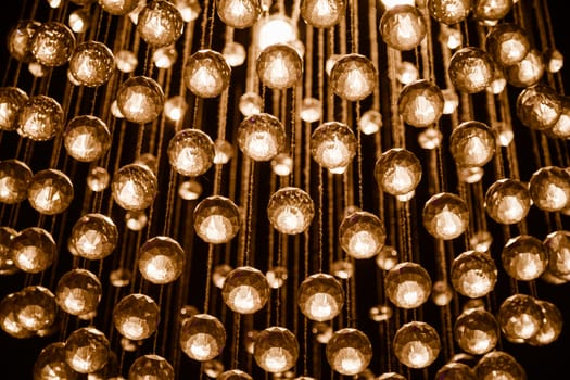 Chandelier Macro Details of Crystal Pieces