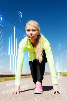 sport and lifestyle concept - concentrated woman doing running outdoors