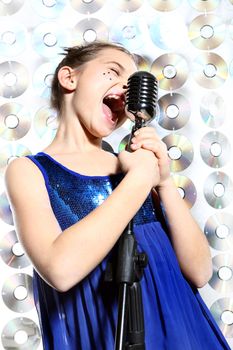 Girl with microphone