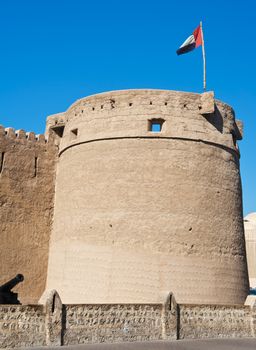 Detail of an old medieval fort in Dubai, United Arab Emirates
