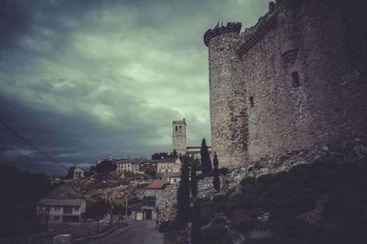 Medieval castle, spain architecture