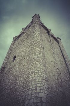 Medieval stone castle, spain architecture