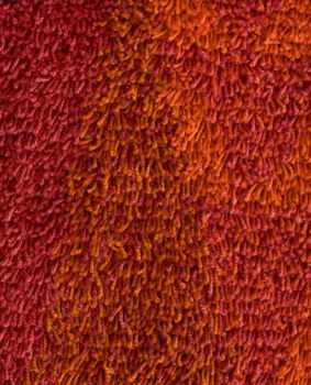 Thick woolen soft handmade red and orange carpet