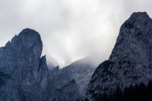The rock in the Alp high mountains