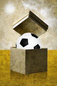 Soccer in the open box, Vintage style