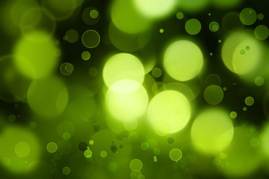 Circles on green tone background