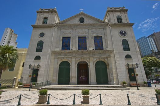 A view of classical chruch architecture in Macau