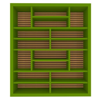 Empty shelves design on white background.