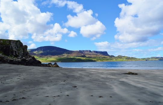 A peaceful beach scene photographed at Staffin on the Isle of Skye.