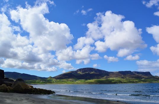 A peaceful beach photographed at Staffin on the Isle of Skye.