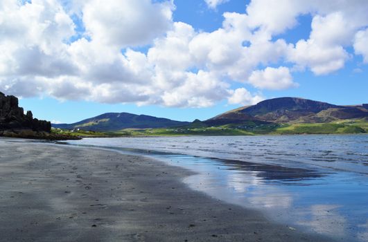 A peaceful beach photographed at Staffin on the Isle of Skye.