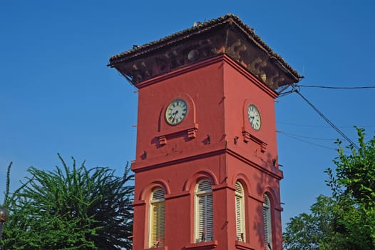 malacca historic old clock tower