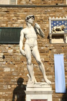 Statue on the Piazza della Signoria in Florence, Italy, Europe.