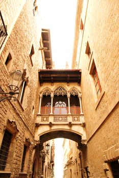 Gothic Architecture in Barcelona, Spain, Europe.