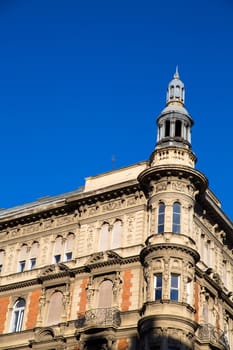 Historic Architecture in Budapest, Hungary, Europe.