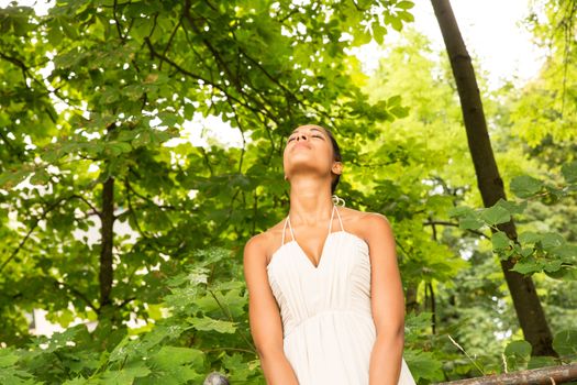 A young Girl in the park.