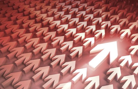 Leadership Concept With Arrows Leading the Way