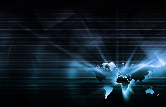 Abstract World Technology Business as a Background