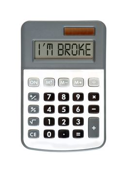 Message on display - money talks - I am broke