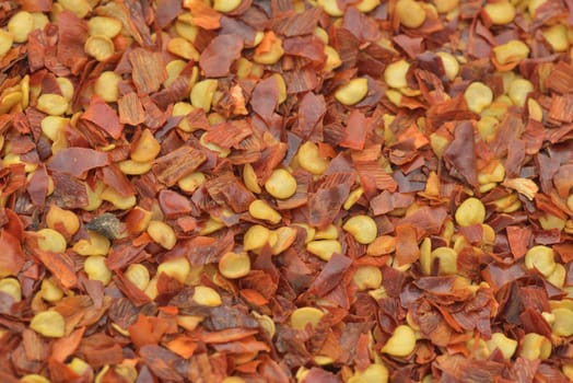 Close-up of crushed red pepper