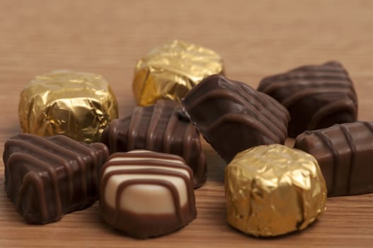 Small selection of chocolate on the table