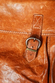 old leather bag detail